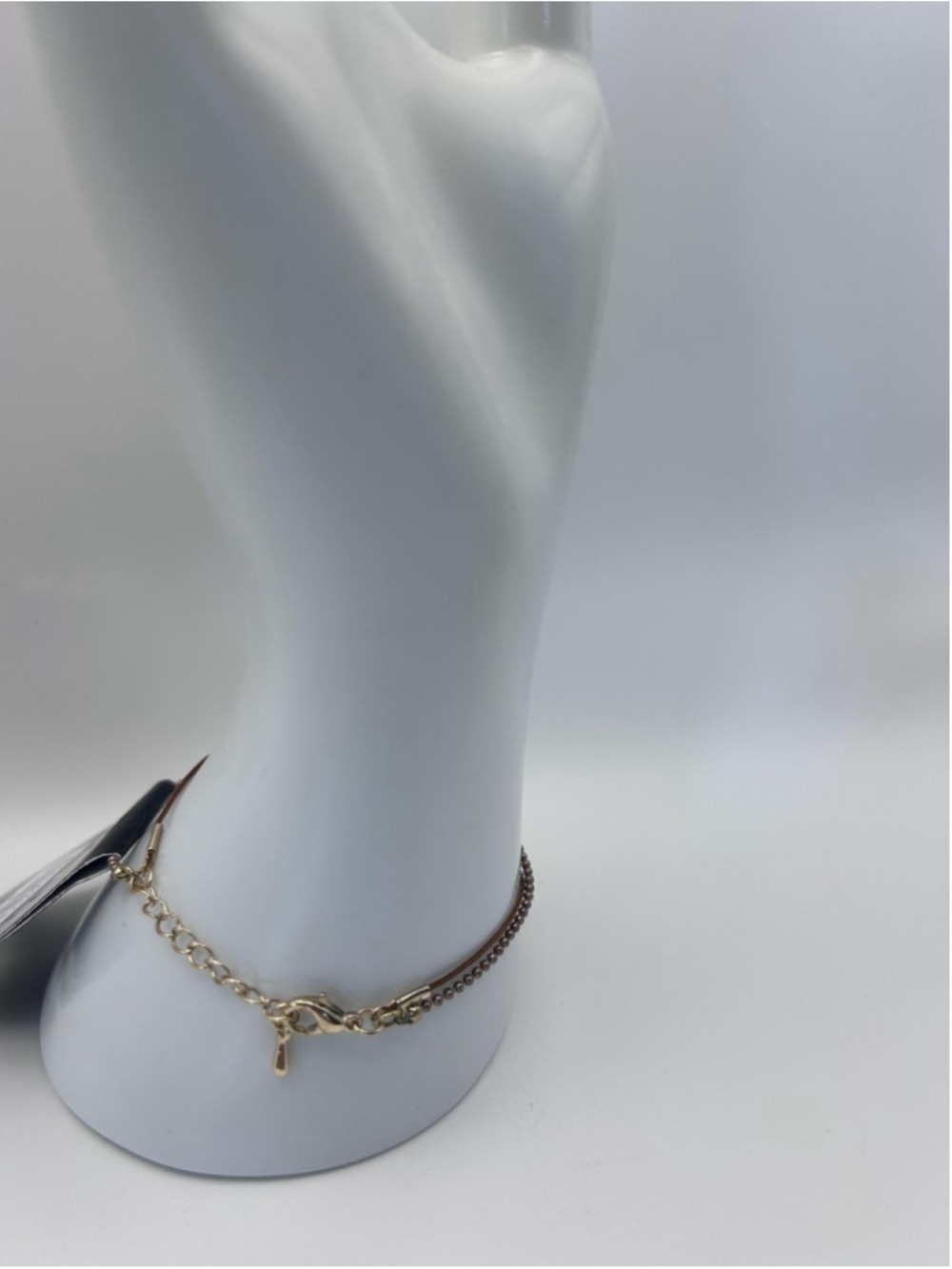 Bracelet Taramanda Gold Tone Heart Beaded Chain Cord Lobster Clasp Love Jewelry